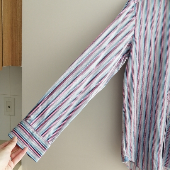Robert Graham Men's 100% Cotton Striped Dress Shirt Purple, Pink, Blue 41 or 16 - Picture 4 of 16